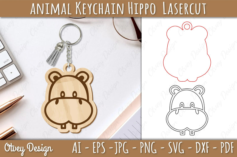 Head Animals Keychain SVG Bundle 5 - CraftNest - Digital Crafting and Art