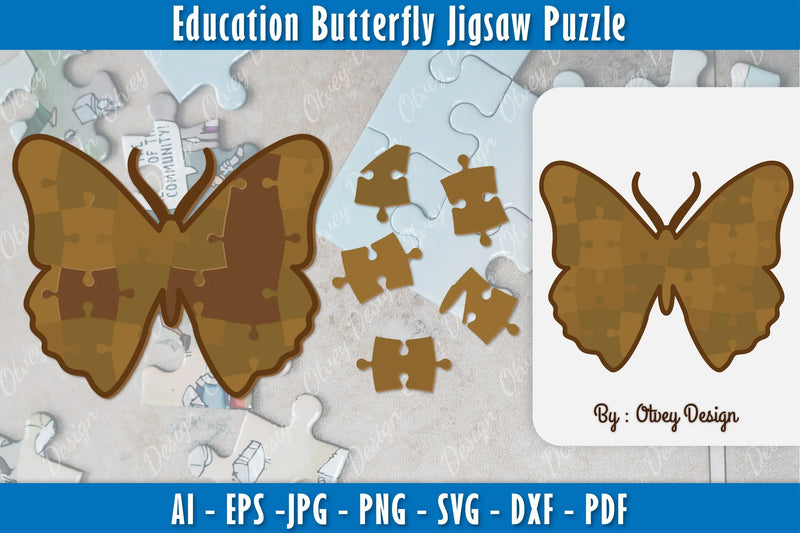 Butterfly Puzzle SVG Bundle - CraftNest - Digital Crafting and Art