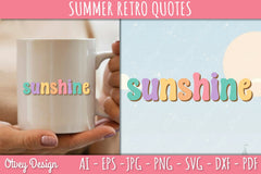 Summer Retro Quotes SVG Bundle - CraftNest - Digital Crafting and Art