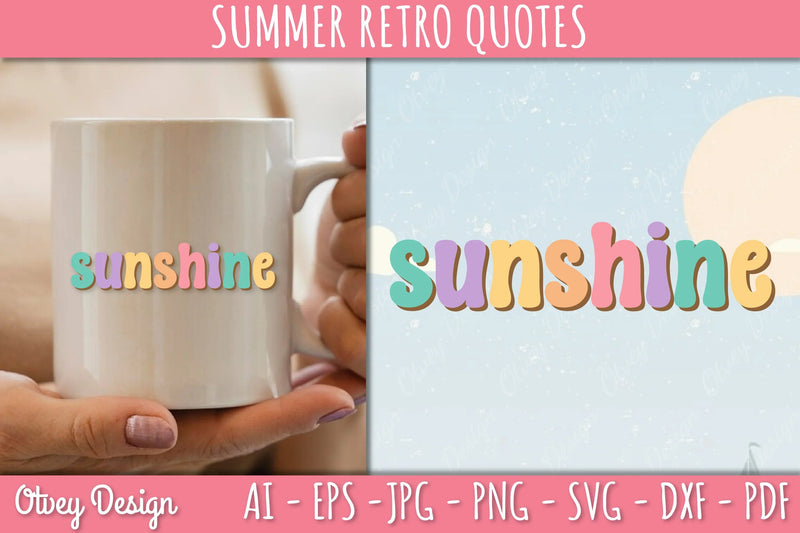 Summer Retro Quotes SVG Bundle - CraftNest - Digital Crafting and Art