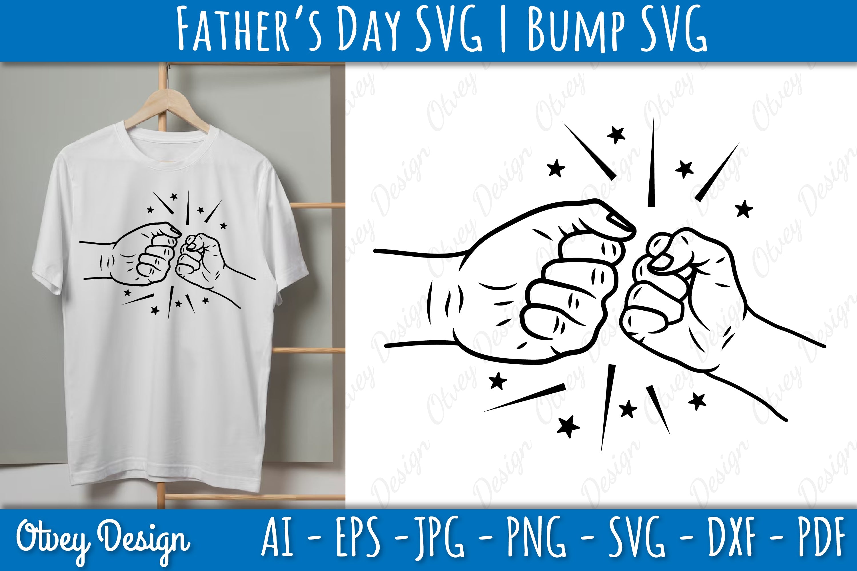 Father's Day Fist Bump SVG Bundle 7 - CraftNest - Digital Crafting and Art