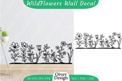 Blooming Wildflowers Wall Decal SVG Bundle 5 - CraftNest - Digital Crafting and Art