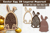 Easter Bunny Egg Layered Papercut SVG