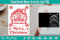 Gingerbread House Greeting Card SVG Bundle 5 - CraftNest - Digital Crafting and Art