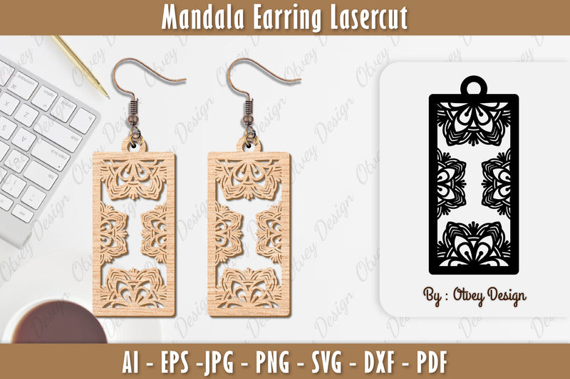 Earring Mandala SVG Bundle 23 - CraftNest - Digital Crafting and Art