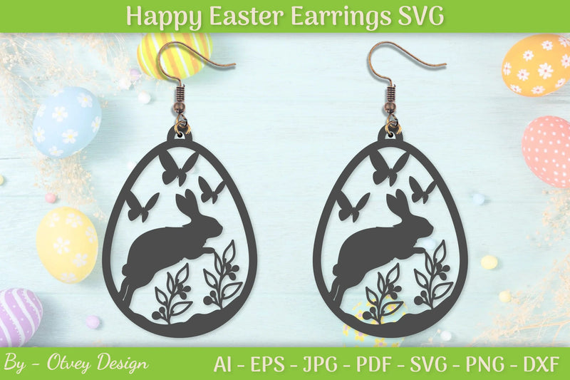 Easter Bunny Earring SVG Bundle 20 - CraftNest - Digital Crafting and Art