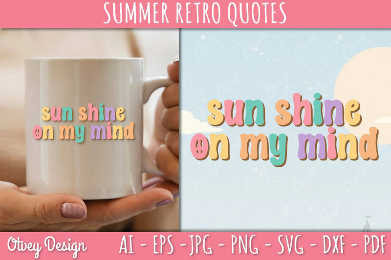 Summer Retro Quotes SVG Bundle - CraftNest - Digital Crafting and Art