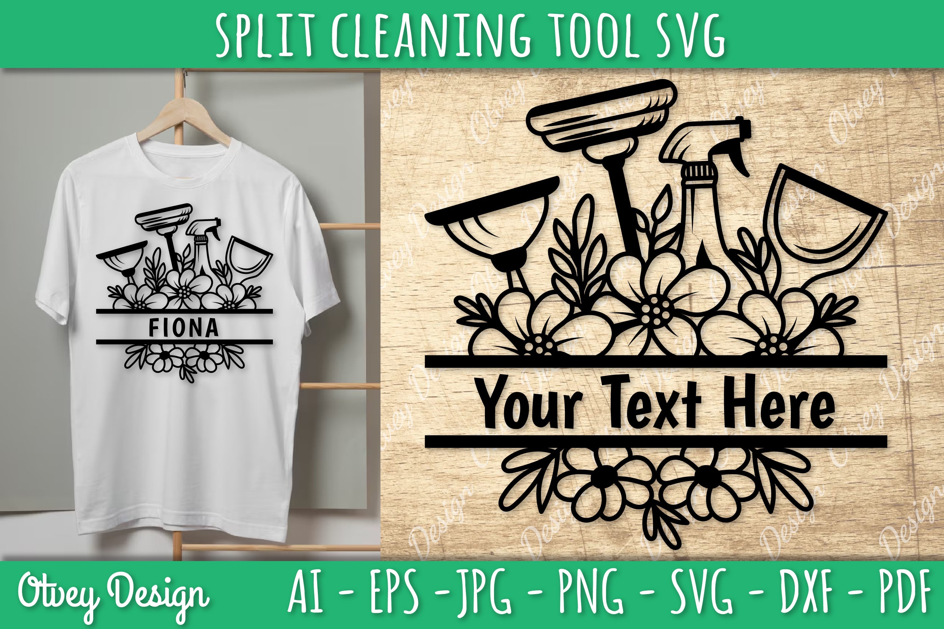 Split Monogram Cleaning Tool SVG Bundle 2 - CraftNest - Digital Crafting and Art