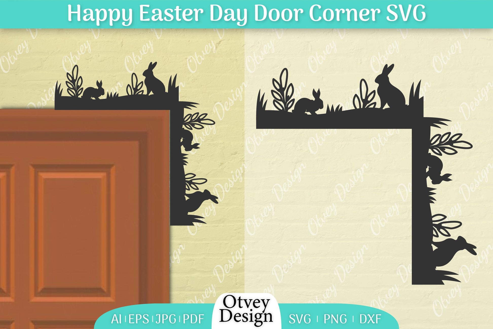 Easter Door Corner SVG Bundle 12 - CraftNest - Digital Crafting and Art