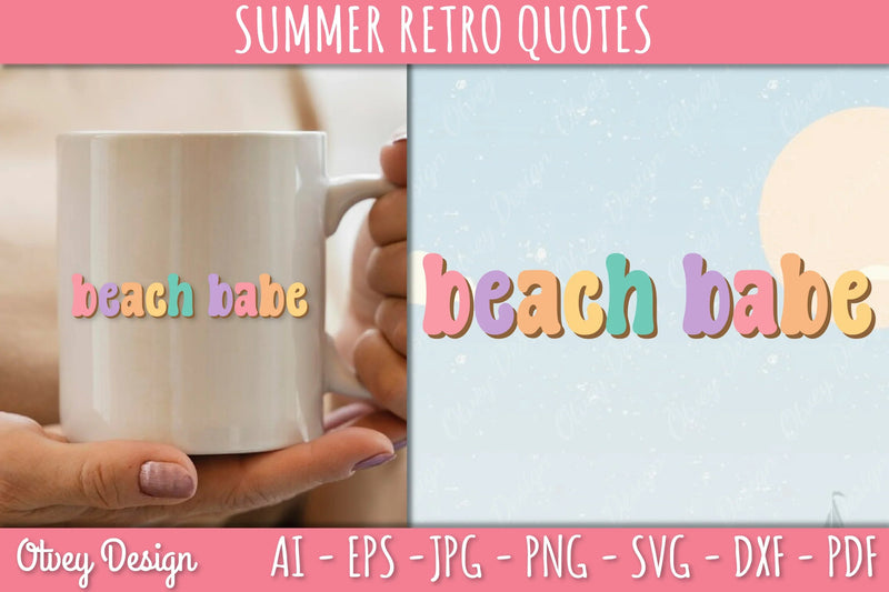 Summer Retro Quotes SVG Bundle - CraftNest - Digital Crafting and Art