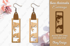 Sea Animals Earrings Laser Cut SVG Bundle 67 - CraftNest - Digital Crafting and Art