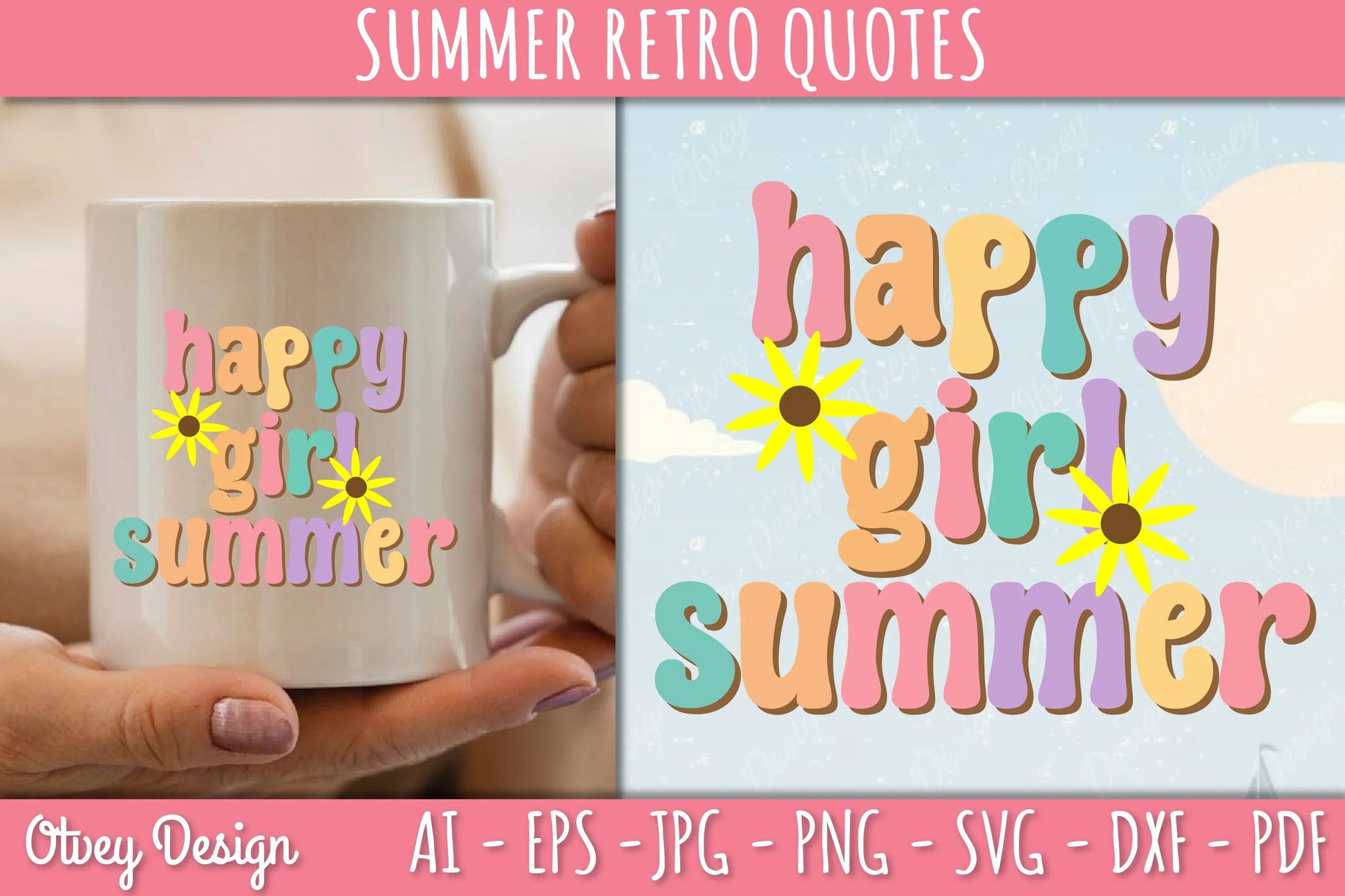 Summer Retro Quotes SVG Bundle - CraftNest - Digital Crafting and Art