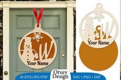 Snowman Name Christmas Ball SVG Bundle 11 - CraftNest - Digital Crafting and Art