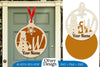 Snowman Name Christmas Ball SVG Bundle