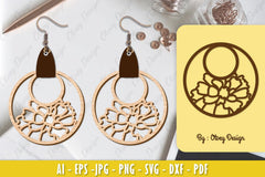 Flower Earring Laser Cut SVG Bundle 43 - CraftNest - Digital Crafting and Art