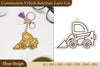 Construction Vehicle Keychain Laser Cut SVG