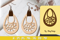 Flower Earring Laser Cut SVG Bundle 53 - CraftNest - Digital Crafting and Art