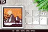 Shadow Box Animal Scene Layered Papercut SVG