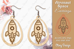 Astronaut Space Keychain Earring SVG Bundle 32 - CraftNest - Digital Crafting and Art