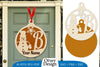 Snowman Name Christmas Ball SVG Bundle