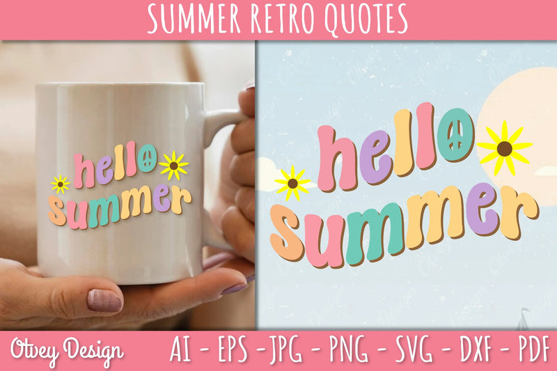 Summer Retro Quotes SVG Bundle - CraftNest - Digital Crafting and Art