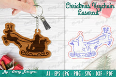 Christmas Keychain Lasercut SVG Bundle - CraftNest - Digital Crafting and Art