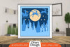 Christmas Santa Sleigh 3D Shadowbox SVG Bundle