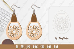 Flower Earring SVG Bundle 66 - CraftNest - Digital Crafting and Art