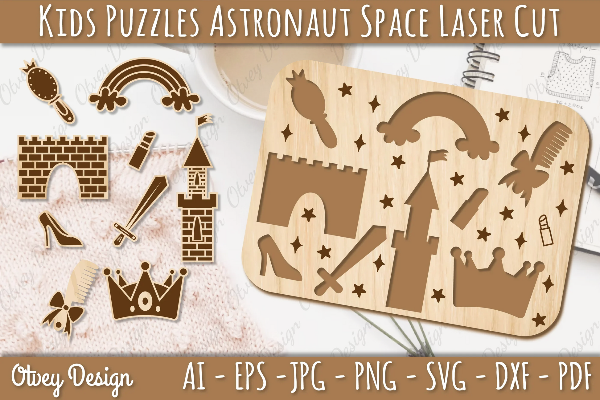 Kids Castle Educational Puzzles SVG Bundle - CraftNest - Digital Crafting and Art