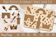 Kids Castle Educational Puzzles SVG Bundle - CraftNest - Digital Crafting and Art