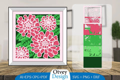 3D Layered Flower Papercut SVG Bundle 11 - CraftNest - Digital Crafting and Art