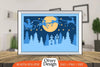 Christmas Santa Sleigh 3D Shadowbox SVG Bundle