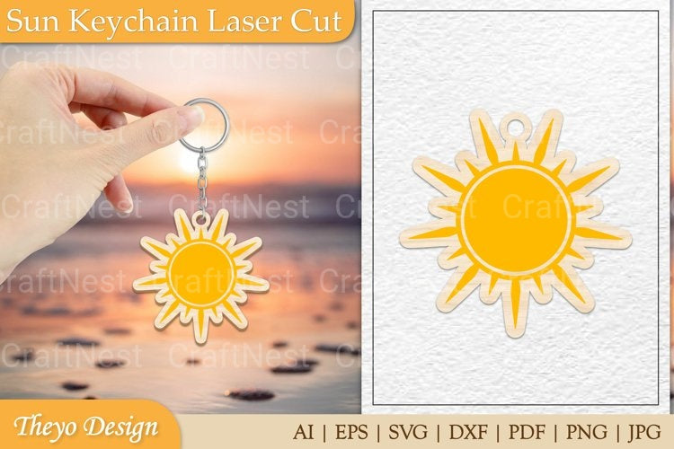 Sun Keychain SVG Bundle