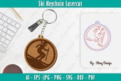 Ski Keychain Lasercut SVG Bundle 3 - CraftNest - Digital Crafting and Art