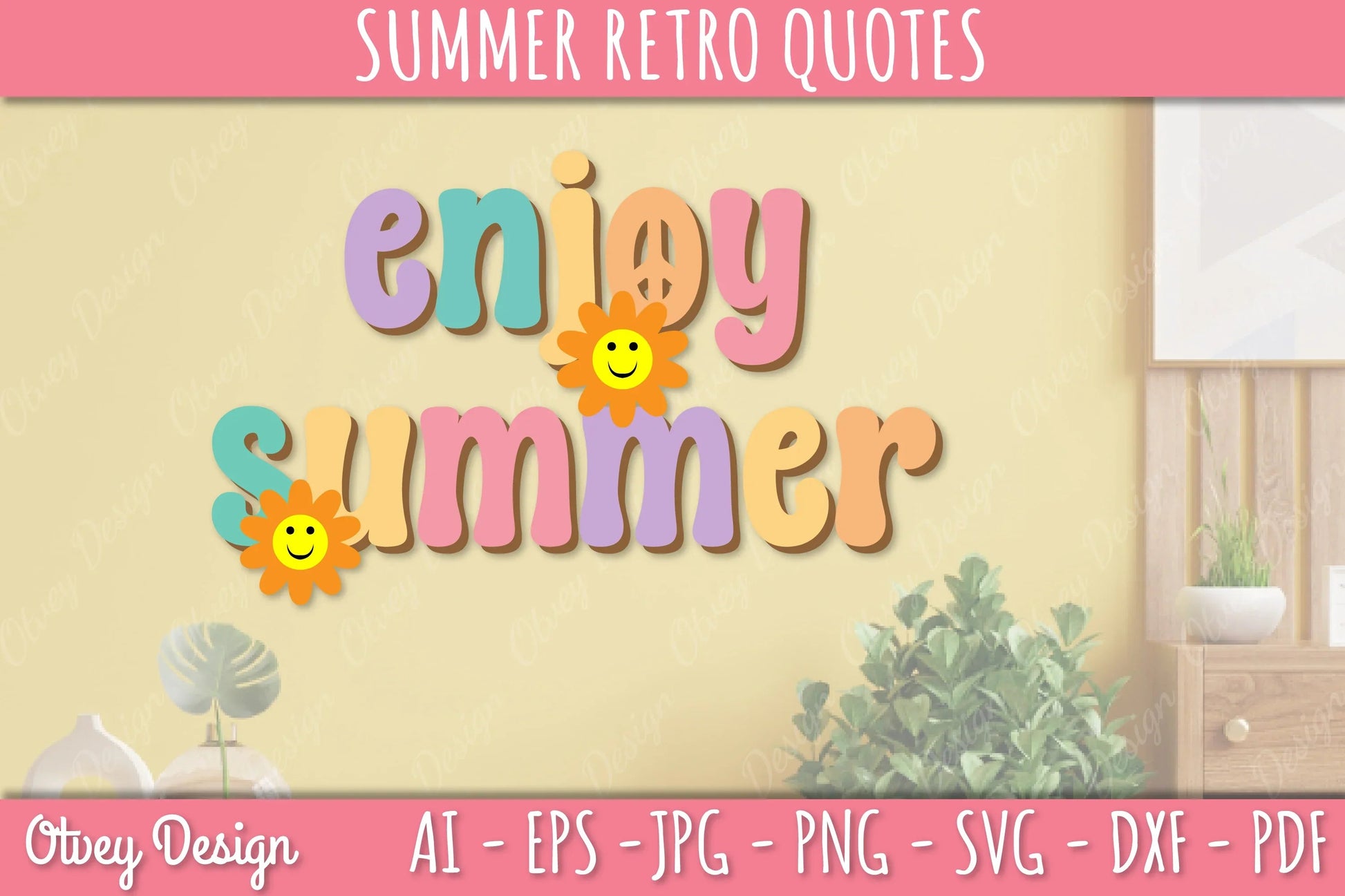 Summer Retro Quotes SVG Bundle - CraftNest - Digital Crafting and Art