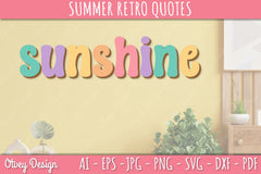 Summer Retro Quotes SVG Bundle - CraftNest - Digital Crafting and Art