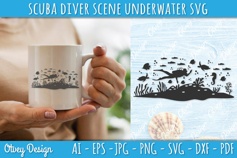 Scuba Diver Underwater World SVG Bundle 2 - CraftNest - Digital Crafting and Art