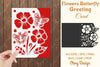 Butterfly and Flowers Card Cover Paper Cut SVG Bundle