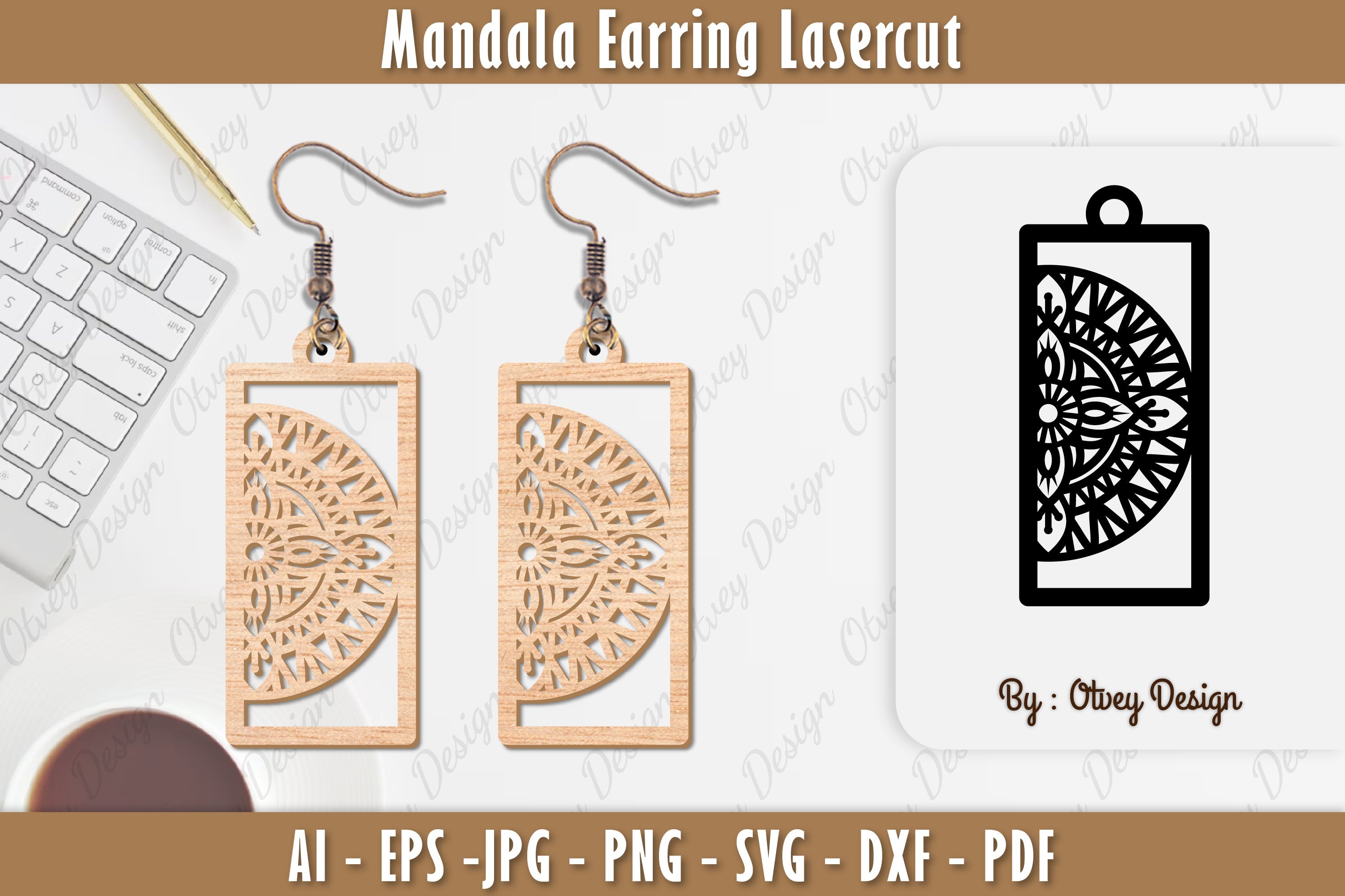 Earring Mandala SVG Bundle 4 - CraftNest - Digital Crafting and Art