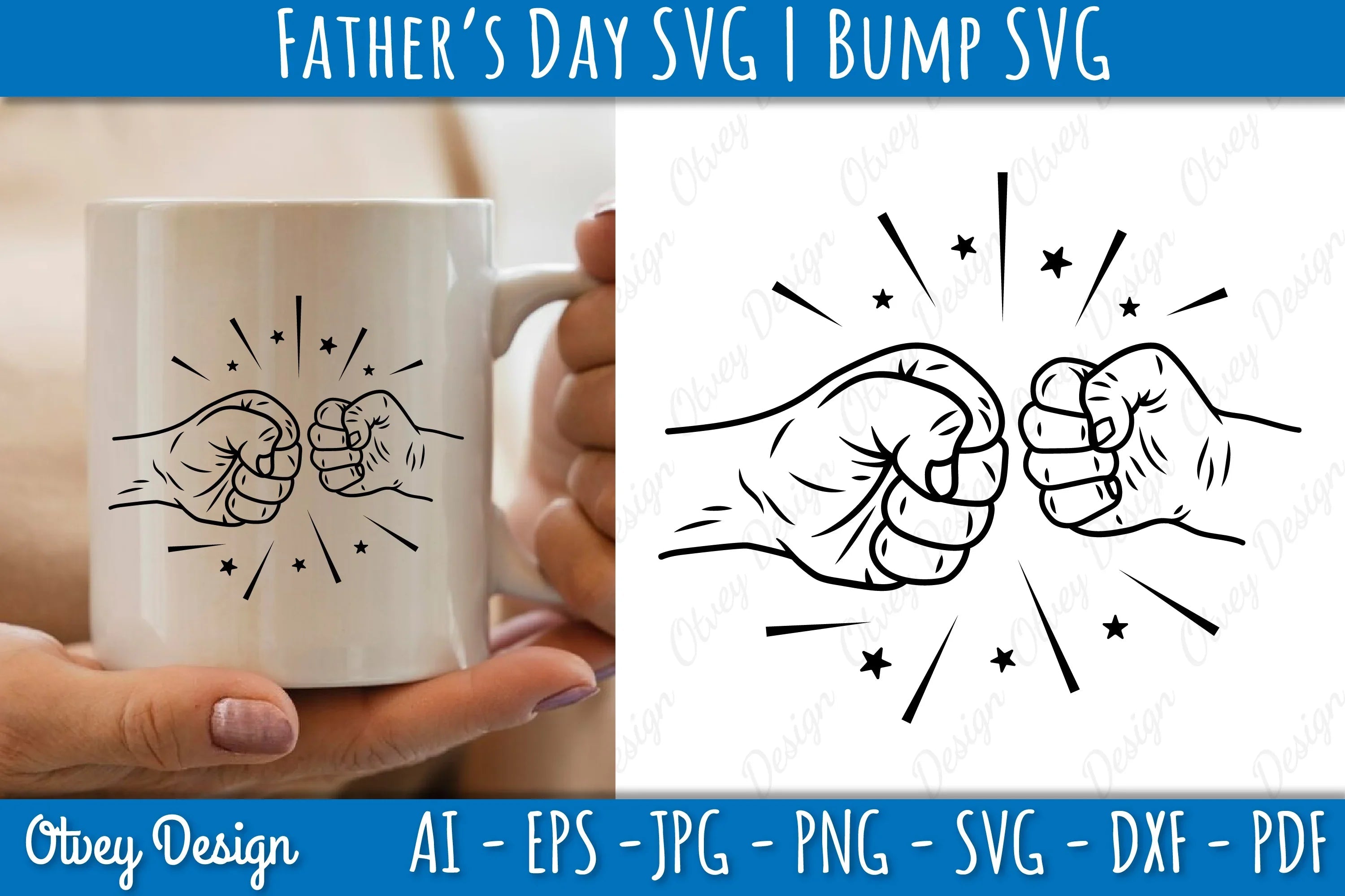 Father's Day Fist Bump SVG Bundle 3 - CraftNest - Digital Crafting and Art