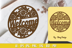 Sunflower Welcome Sign SVG Bundle 1 - CraftNest - Digital Crafting and Art