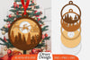 Christmas Santa Sleigh Ornament SVG Bundle