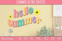 Summer Retro Quotes SVG Bundle - CraftNest - Digital Crafting and Art