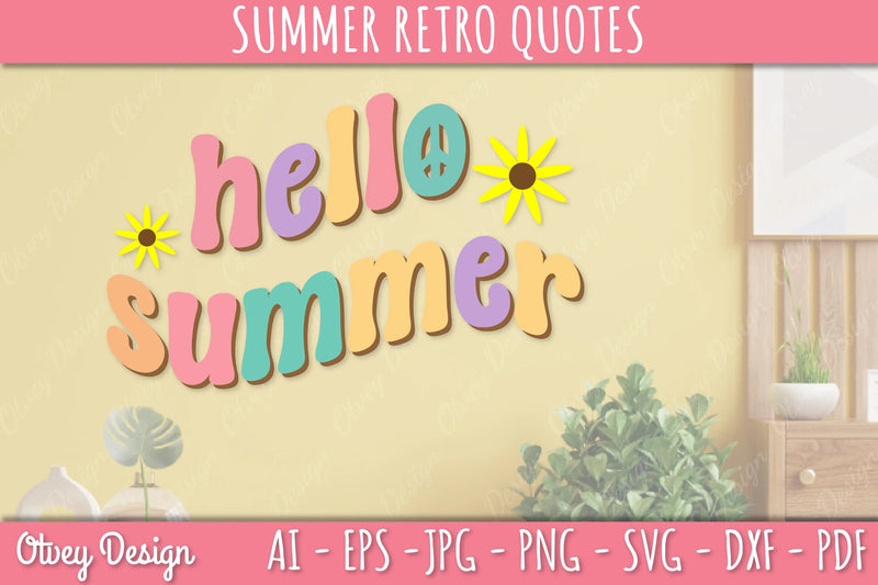 Summer Retro Quotes SVG Bundle - CraftNest - Digital Crafting and Art