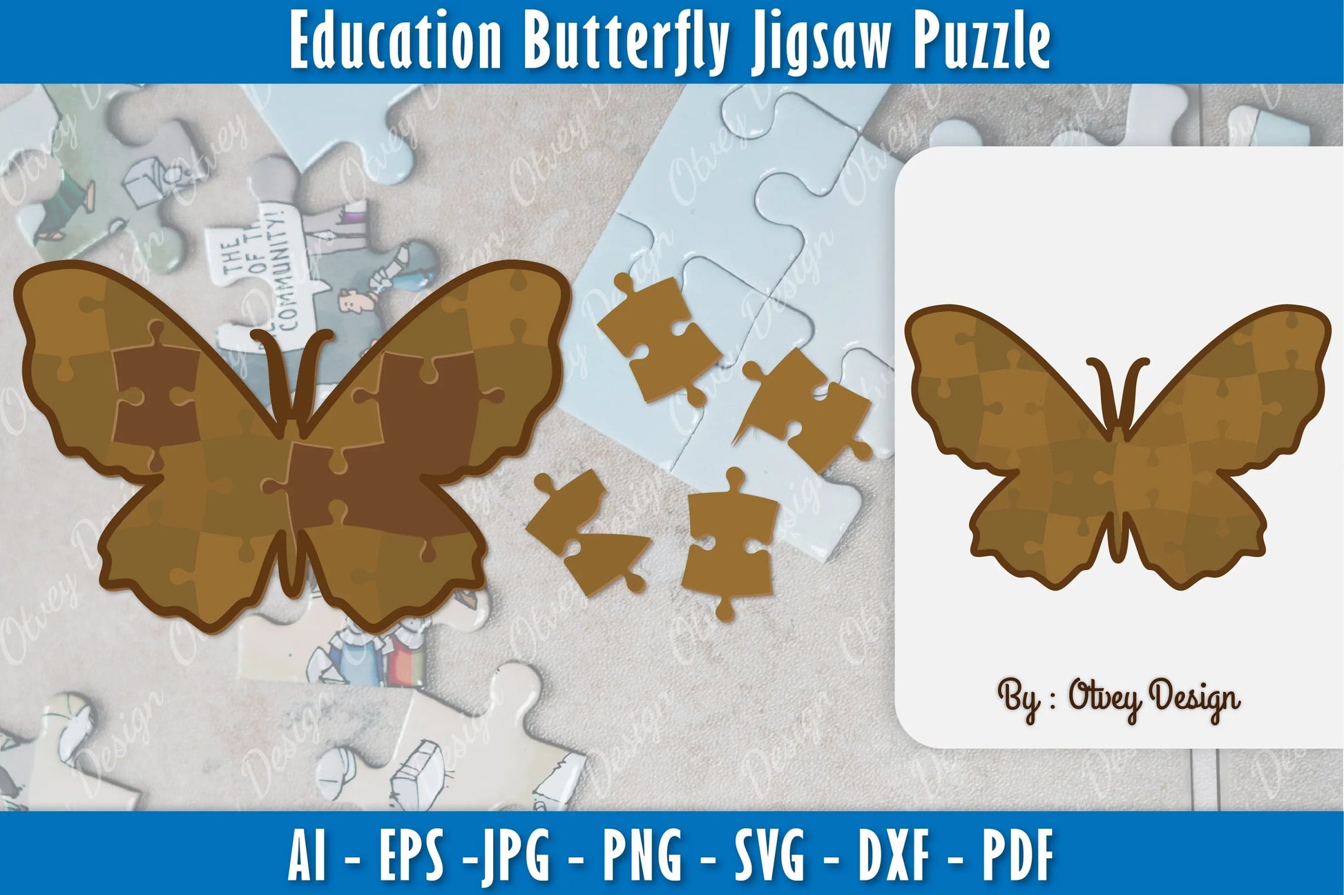 Butterfly Puzzle SVG Bundle - CraftNest - Digital Crafting and Art