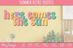 Summer Retro Quotes SVG Bundle - CraftNest - Digital Crafting and Art