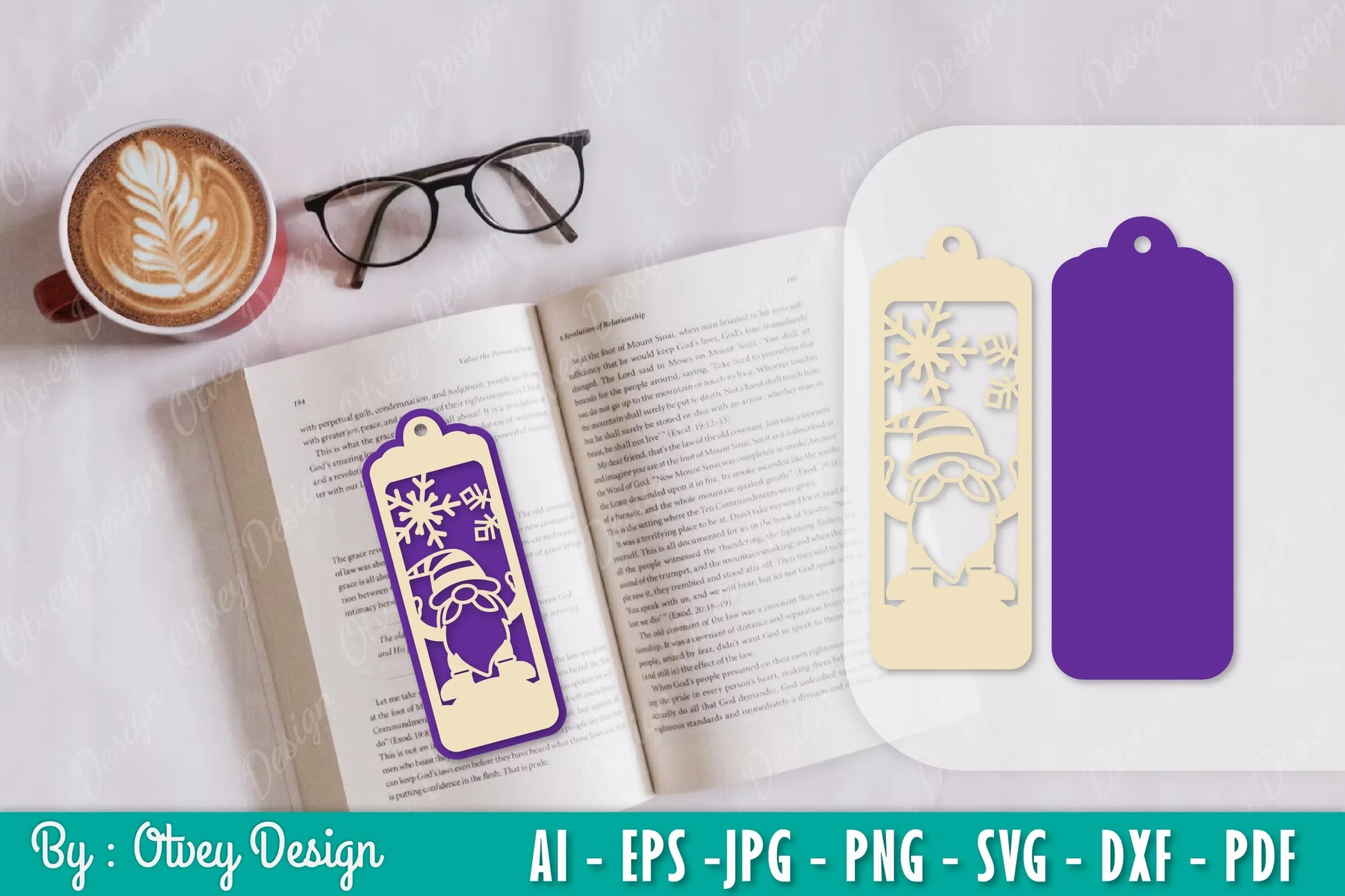 Gnome Bookmark SVG Bundle 4 - CraftNest - Digital Crafting and Art