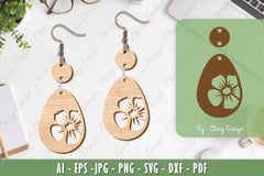 Flower Earrings Laser Cut SVG Bundle 54 - CraftNest - Digital Crafting and Art