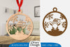 Christmas Gnome Ornament Lasercut SVG Bundle