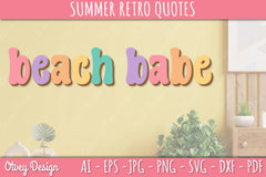 Summer Retro Quotes SVG Bundle - CraftNest - Digital Crafting and Art